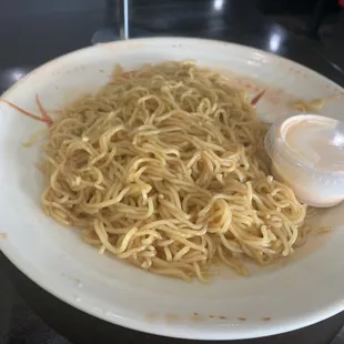 a plate of noodles