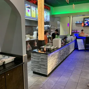 the inside of a restaurant