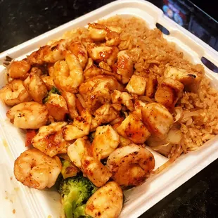 Chicken&amp; Shirmp Hibachi！