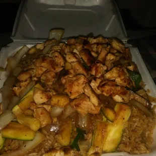 Chicken with double rice.. This has become one of my favorite places to eat!!