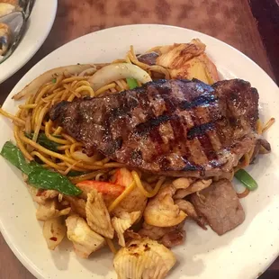 Hibachi is soooo good! You can even choose a well-sized steak to go on it too