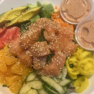 Salmon poke bowl