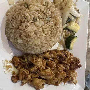 Teriyaki chicken with fried rice