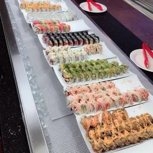 a variety of sushi