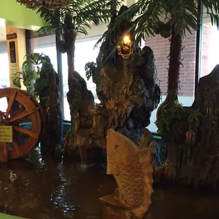 Kind of a cool fountain at the front.