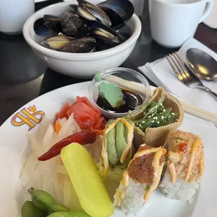 Lunch buffet I like mussel soup