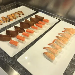 a variety of sushi