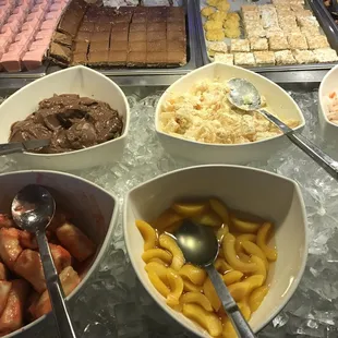 a variety of food items