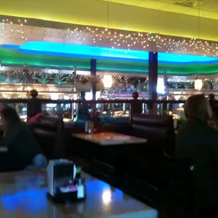 a view of the dining area