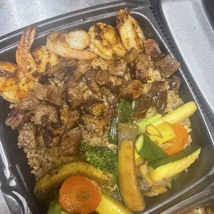 Combo plate shrimp &amp; steak