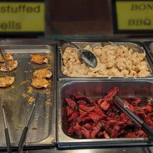 a variety of food items