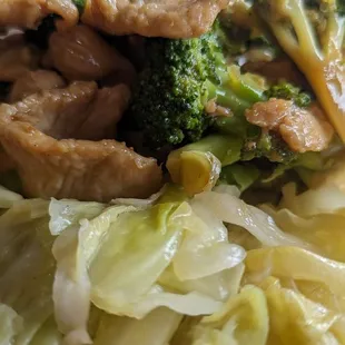 cabbage with chicken broccoli
