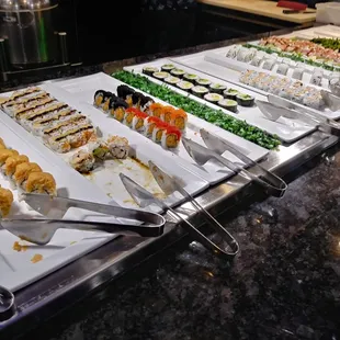 various types of sushi