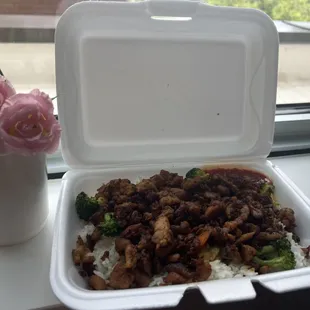 Chicken hibachi/rice/veg  $11. Aug 2023