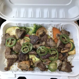 Spicy steak hibachi