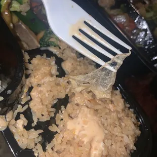 Plastic in rice