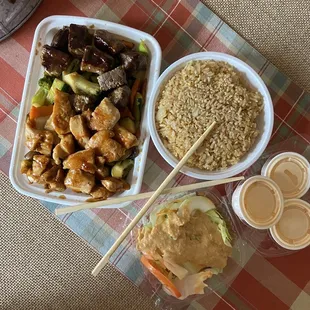 H7 - Steak and Chicken Hibachi combination with salad| Japan Express Hibachi | Valrico FL