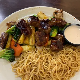 Steak Hibachi lunch special - paid extra to sub for noodles| Japan Express Hibachi | Valrico FL