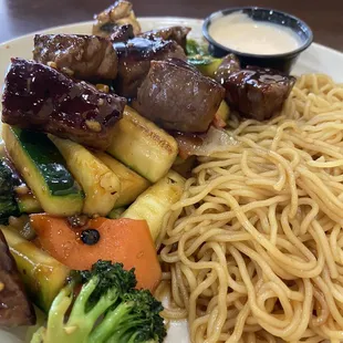 Steak Hibachi lunch special - paid extra to sub for noodles| Japan Express Hibachi | Valrico FL