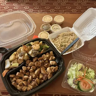 a variety of food items