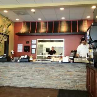 a man preparing food