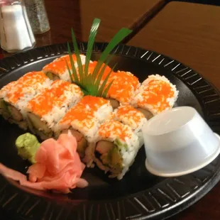 a plate of sushi