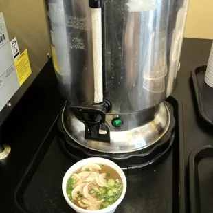 Soup from the dispenser. How about that?