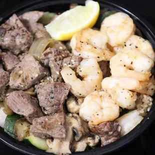 a close up of a bowl of food