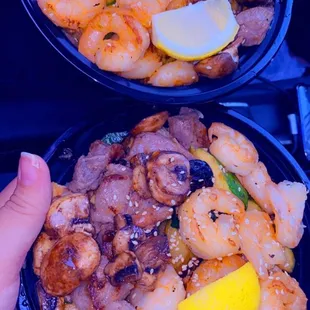 Steak and Shrimp Plate