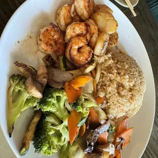 Hibachi Shrimp and Scallops Combo