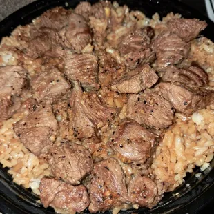 Filet mignon and fried rice!  been wanting to try and did not disappoint!!!