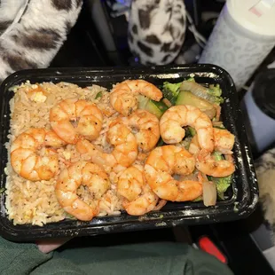 Shrimp, Veggies, Fried Rice