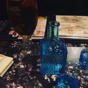 Stella Artois and pear sake