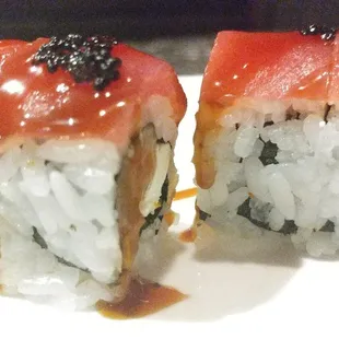 Can you say yummy in my tummy red and black roll