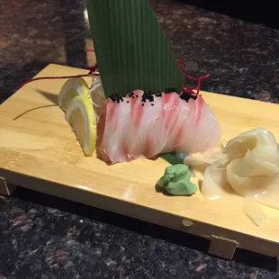 Red snapper sashimi