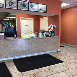 Pick Up counter is next to the cashier!