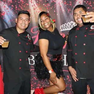 Thee staff and I!! Cheers  to 47!!