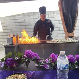 Food and set up for party