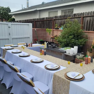 White &amp; Gold set up