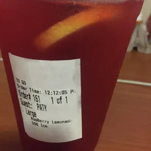 Raspberry lemonade so good and comes with raspberry pulp.