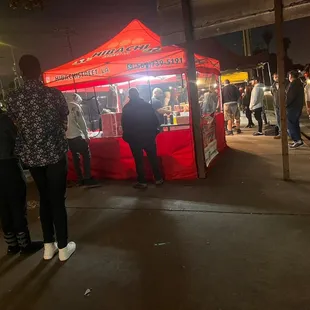 outside