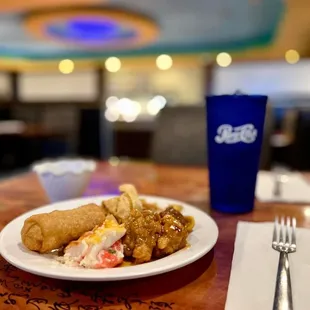 a plate of food on a table