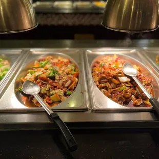 a variety of food items