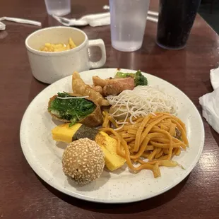 a plate of food on a table