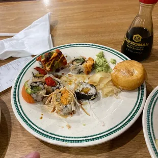 Gross sushi.  Even the Wasabi is garbage and the ginger is something unlike anything else (in a bad way).