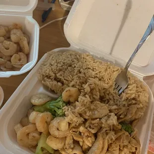 a take out box of food