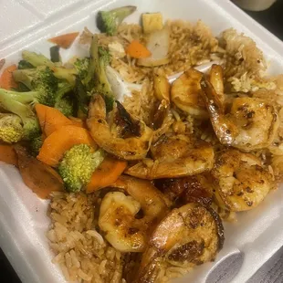 Shrimp hibachi fried rice
