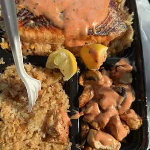 Salmon and Chicken Combo