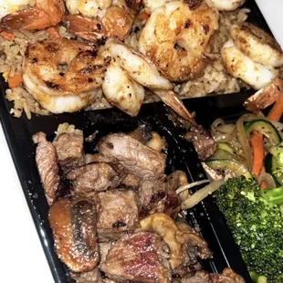 Steak and Shrimp Plate