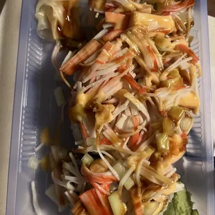 a plate of food on a table